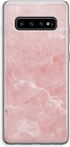 Case Company® - Samsung Galaxy S10 Plus hoesje - Roze marmer - Soft Cover Telefoonhoesje - Bescherming aan alle Kanten en Schermrand