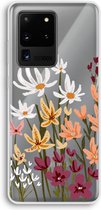 Case Company® - Samsung Galaxy S20 Ultra hoesje - Painted wildflowers - Soft Cover Telefoonhoesje - Bescherming aan alle Kanten en Schermrand