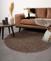 Rond vloerkleed Lush - bruin 80 cm rond