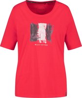SAMOON Dames T-shirt met tekstprint, GOTS