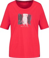 SAMOON Dames T-shirt met tekstprint, GOTS