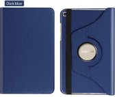LuxeBass Hoesje geschikt voor Samsung Galaxy Tab A 8.0 (2019) SM-T290 T295 Draaibaar Hoesje - Donkerblauw