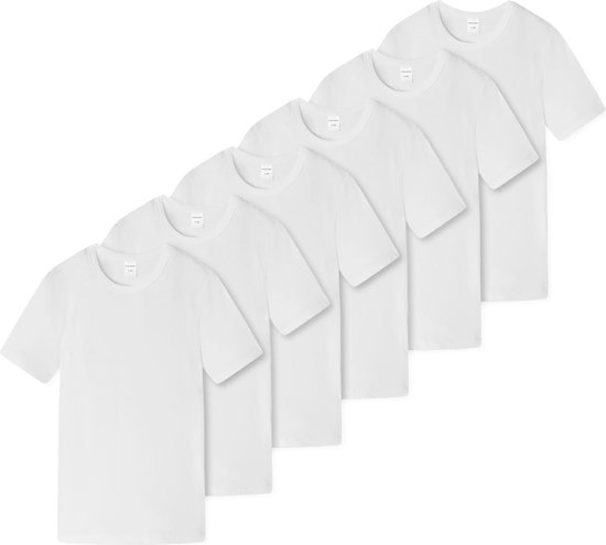 Schiesser t-shirt / onderhemd 6 pack Teens Boys - 95/5 Organic Cotton