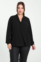 Promiss - Female - Hemd met lavallièrekraag  - Zwart