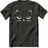 Wat heb jij daar? - Katten T-Shirt Kleding Cadeau | Dames - Heren - Unisex | Kat / Dieren shirt | Grappig Verjaardag kado | Tshirt Met Print | - Donker Grijs - 3XL