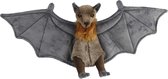 Pluche grijze vleermuis knuffel 36 cm - Vleermuizen nachtdieren knuffels - Speelgoed voor kinderen