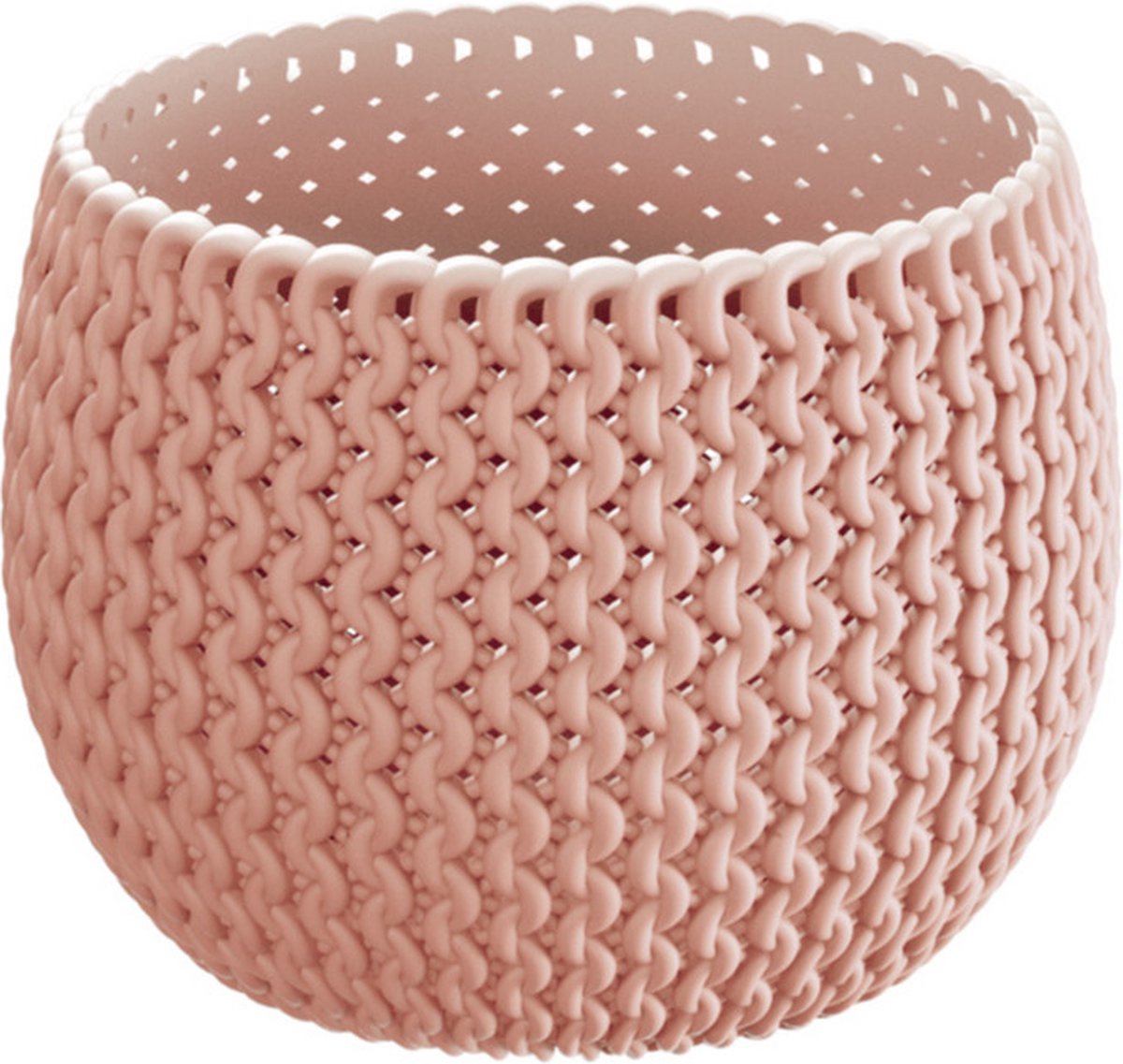 Prosperplast Bloempot Splofy - zalmroze - 1400 ml - D18 cm - Tuin - Buiten - Binnen - kunststof