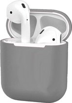 Apple AirPods - Siliconen Hoesje Case Cover - Geschikt voor AirPods 1/2 - Kleur Grijs