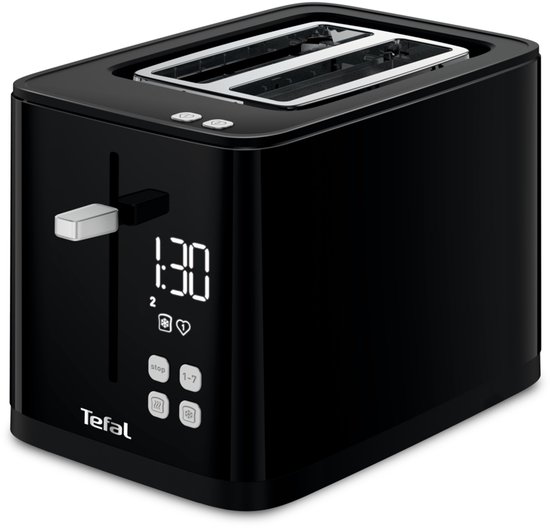 Tefal Smart & Light TT6408 Broodrooster - 7 Bruiningsniveaus - LED Display - Voor Brede Sneetjes