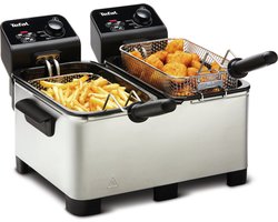 Tefal Double Pro FR3610 - Dubbele Frituurpan - 7 L - Koude Zone - Anti-geurfilter - Makkelijk…