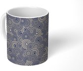 Mok - Mandala - Blauw - Patroon - Mokken - 350 ML - Beker - Uitdeelcadeautjes