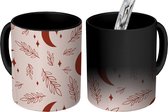 Magische Mok - Foto op Warmte Mokken - Design - Meisjes - Maan - Bohemian - Magic Mok - Beker - 350 ML - Uitdeelcadeautjes