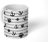 Mok - Koffiemok - Boot - Anker - Touw - Patronen - Mokken - 350 ML - Beker - Koffiemokken - Theemok