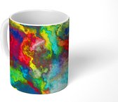 Mok - Abstract - Regenboog - Verf - Patroon - Mokken - 350 ML - Beker - Uitdeelcadeautjes