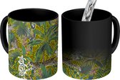 Magische Mok - Foto op Warmte Mokken - Panterprint - Jungle - Vintage - Patronen - Magic Mok - Beker - 350 ML - Uitdeelcadeautjes