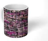 Mok - Koffiemok - Roze - Grunge - Patronen - Camouflage - Mokken - 350 ML - Beker - Koffiemokken - Theemok