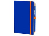notitieboek Basic 21 x 13 cm papier/karton blauw 2-delig