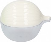 bewaardoos ui 12,1 cm polystyreen wit/transparant