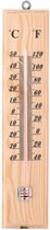 thermometer binnen/buiten 36x1x11 cm vierkant