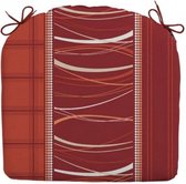 zitkussen Lines 46 x 48 cm katoen/polyester rood