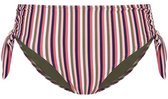 Sassy Stripe hoog bikinibroekje Meerkleurig, Roze, Groen maat 44 (XXL)