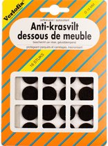 anti-krasvilt zelfklevend diam. 18mm bruin 16stuks