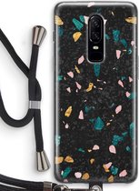 Case Company® - OnePlus 6 hoesje met Koord - Terrazzo N°10 - Soft Case - Bescherming aan alle Kanten - Zijkanten Transparent - Bescherming Over de Schermrand - Back Cover - Crossbody case met