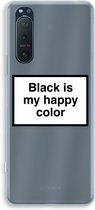 Case Company® - Sony Xperia 5 II hoesje - Black is my happy color - Soft Cover Telefoonhoesje - Bescherming aan alle Kanten en Schermrand