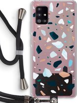 Case Company® - Samsung Galaxy A51 5G hoesje met Koord - Terrazzo N°13 - Telefoonhoesje met Zwart Koord - Bescherming aan alle Kanten en Over de Schermrand