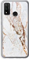 Case Company® - Huawei P Smart (2020) hoesje - Goud marmer - Soft Cover Telefoonhoesje - Bescherming aan alle Kanten en Schermrand