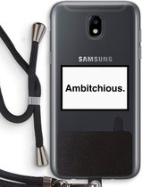 Case Company® - Samsung Galaxy J5 (2017) hoesje met Koord - Ambitchious - Soft Case - Bescherming aan alle Kanten - Zijkanten Transparent - Bescherming Over de Schermrand - Back Cover - Cross
