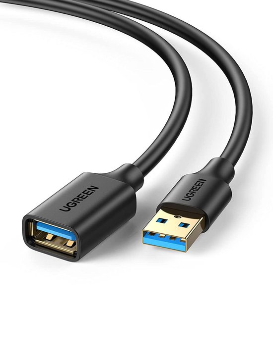 USB 3.0 verlengkabel 3 meter zwart siliconen USB naar USB kabel compact veilig opladen