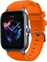 Siliconen Smartwatch bandje - Geschikt voor  Amazfit GTS 3 siliconen bandje - oranje - Strap-it Horlogeband / Polsband / Armband