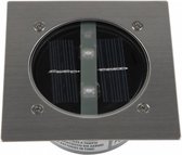 grondspot Carlo solar led 10,5 x 5 cm RVS zilver