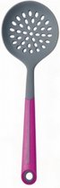 schuimspaan 31 cm grijs/roze