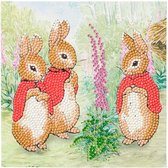 Crystal Card kit Peter Rabbit The Flopsy Bunnies (partial) 18 x 18 cm.