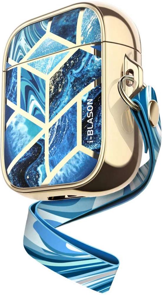 Supcase Cosmo natuursteen hoesje voor AirPods 1 en 2 - blauw