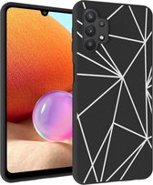 iMoshion Hoesje Geschikt voor Samsung Galaxy A32 (5G) Hoesje Siliconen - iMoshion Design hoesje - Zwart / Graphic Cube Black