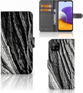 Wallet Book Case Geschikt voor Samsung Galaxy A22 4G | M22 Smartphone Hoesje Valentijn Cadeautje Man Boomschors