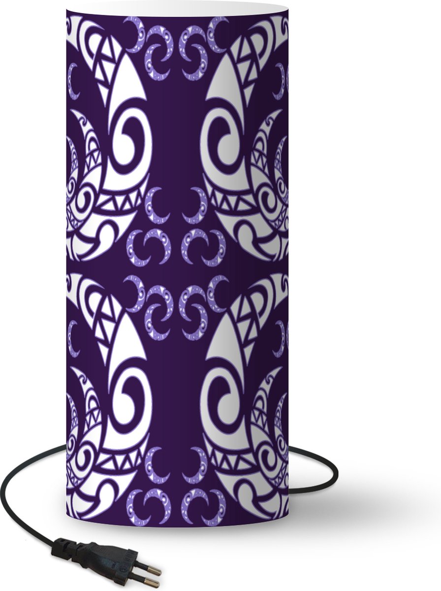 Lamp - Nachtlampje - Tafellamp slaapkamer - Maan - Patronen - Nacht - 54 cm hoog - Ø22.9 cm - Inclusief LED lamp