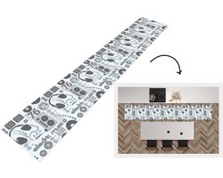 Keukenloper – Keukenmat – DJ – Koptelefoon – Vintage – Tekening – Design – 360×60 cm – Keuken vloerkleed