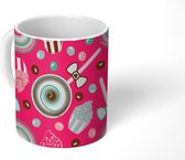 Mok - Koffiemok - Design - Snoep - Candy - Roze - Mokken - 350 ML - Beker - Koffiemokken - Theemok