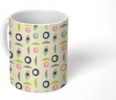 Mok - Koffiemok - Pastel - Cirkels - Design - Mokken - 350 ML - Beker - Koffiemokken - Theemok
