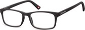 leesbril MR73 unisex rechthoekig zwart sterkte +2.50