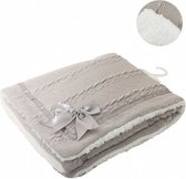 deken Cheveron junior polyester grijs