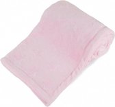 dekentje ster 75 x 100 cm polyester roze