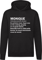 Monique Hoodie | jarig | verjaardagkado | verjaardag kado | cadeau | Unisex | Trui | Sweater | Hoodie | Capuchon | Zwart
