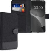 kwmobile telefoonhoesje geschikt voor OnePlus 10 Pro 5G - Hoesje met pasjeshouder in antraciet / zwart - Case met portemonnee