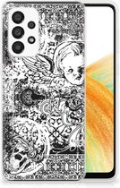 Telefoon Hoesje Geschikt voor Samsung Galaxy A33 5G Silicone Back Case Skulls Angel