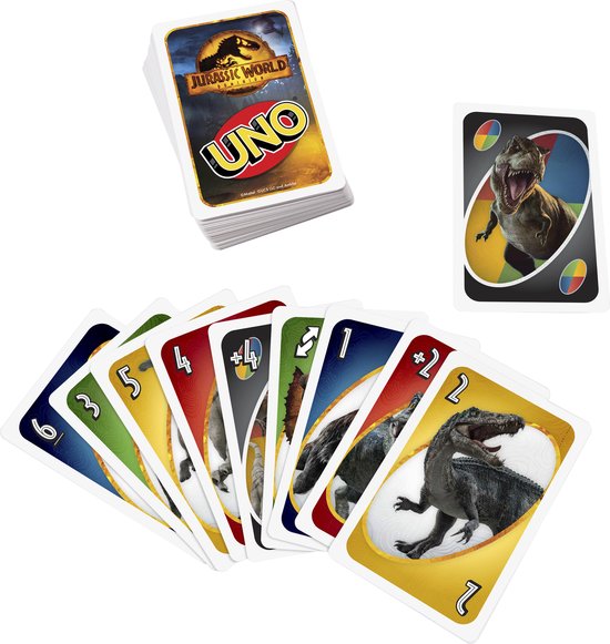 Thumbnail van een extra afbeelding van het spel UNO Jurassic World 3 - Mattel Games - Kaartspel